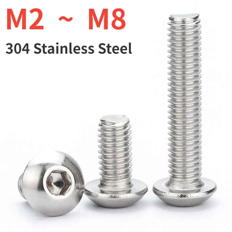 

Болты с шестигранной головкой из нержавеющей стали 304 M2 M2.5 M3 M4 M5 M6 M8