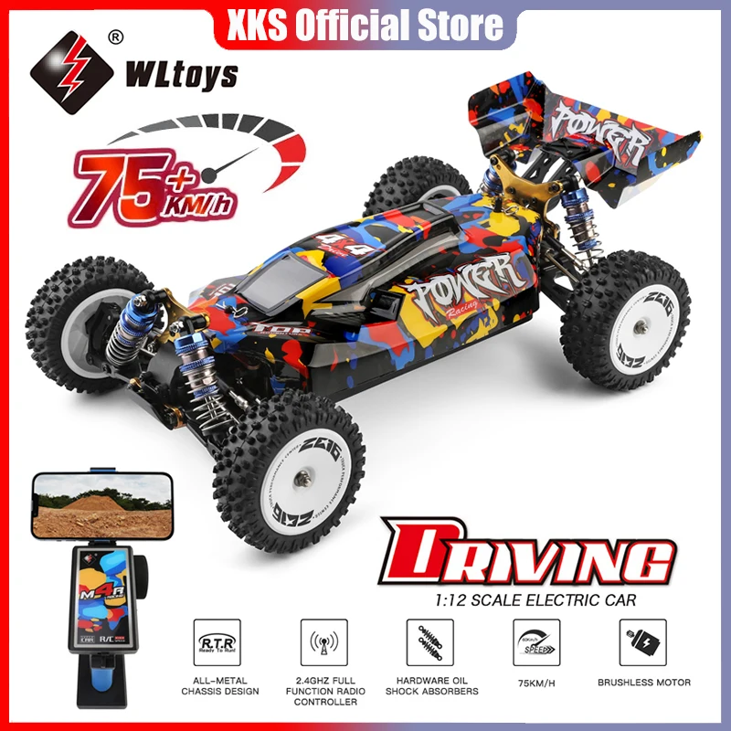 WLtoys 124007 75KM/H 4WD RC Car Professional Racing Remote Control Cars High Speed Drift Monster Truck Children's Toys For Boys