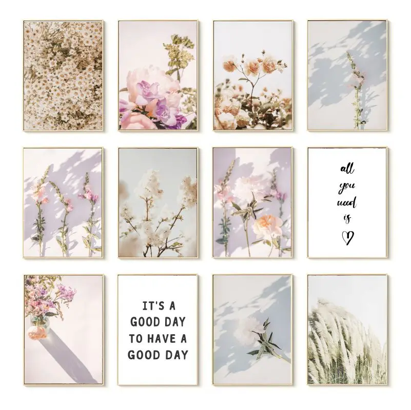 Цветочный букет с цитатами планшетофон цветочным рисунком Весенняя Настенная