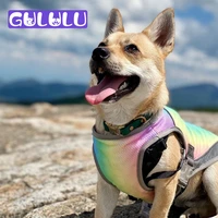 gululu pet dog vest cool summer dog harness clothes for french bulldog chihuahua rainbow cooling puppy vests dog accessories