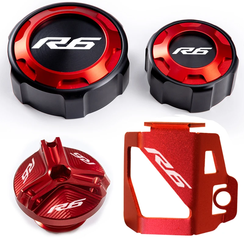 

Аксессуары для YAMAHA YZFR6 YZF-R6 YZF R6 2010-2023 R 6, Крышка Резервуара жидкости для передней и задней тормозной жидкости, крышка резервуара для хранения жидкости