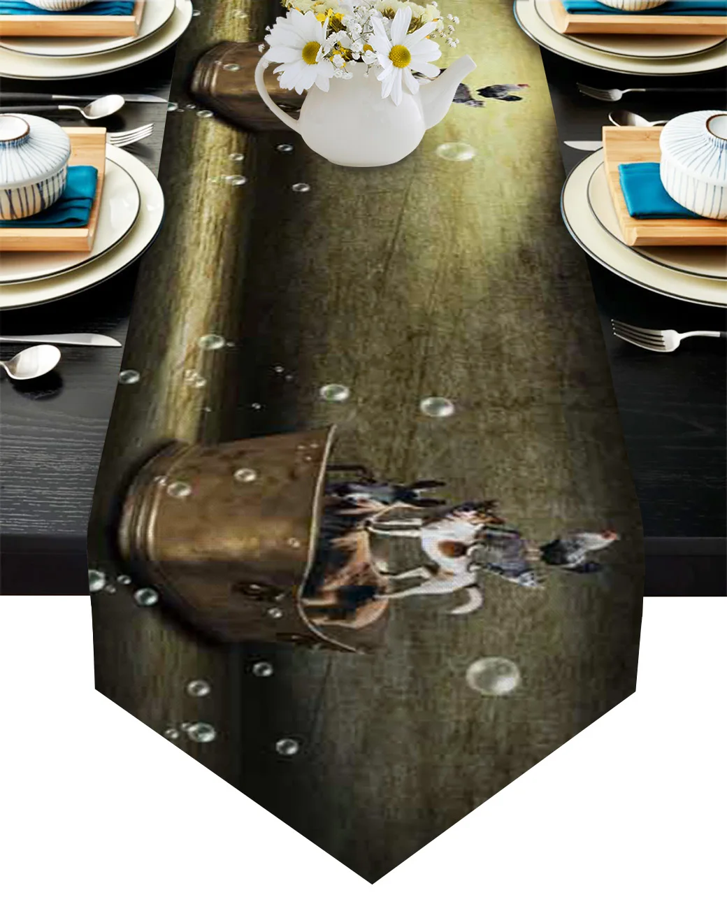 

Animal Farm Animals Bathroom Coffee Table Decor Tablecloth Wedding Decoration Dinning Table Decoration Table Runner