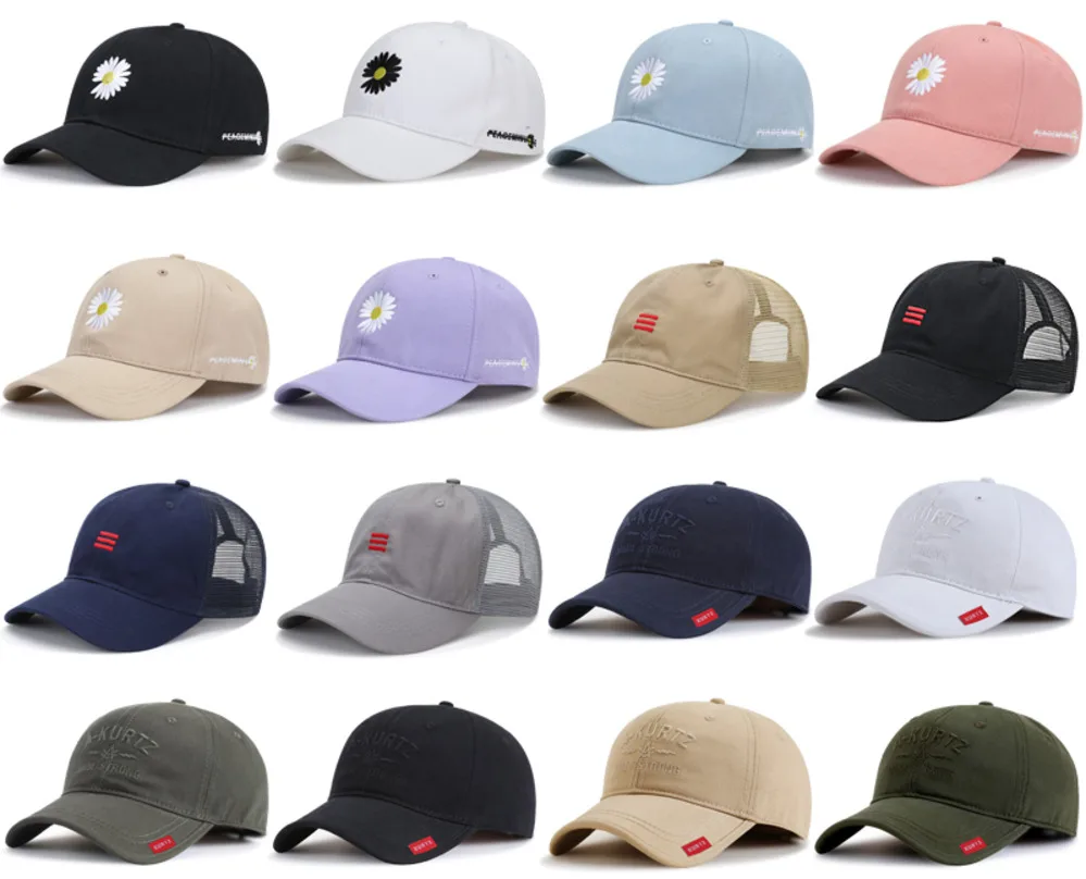 

Drop Shipping 24 Types Big Size Cap Lady Summer Fashion Cotton Sun Hat Men Plus Size Baseball Caps 54-60cm 59-65cm