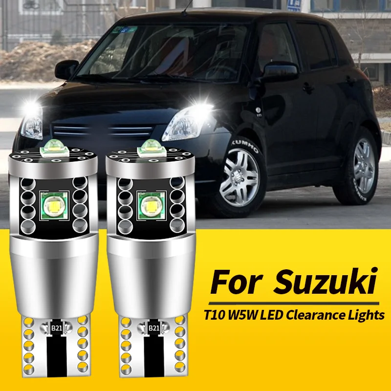 Фото 2 шт. светодиодные габаритные огни T10 W5W Canbus для Suzuki Swift MK2 MK3 MK4 MK5 1989-2020, SX4 2006-2010, Wagon R 98-08, автомобильные аксессуары №1