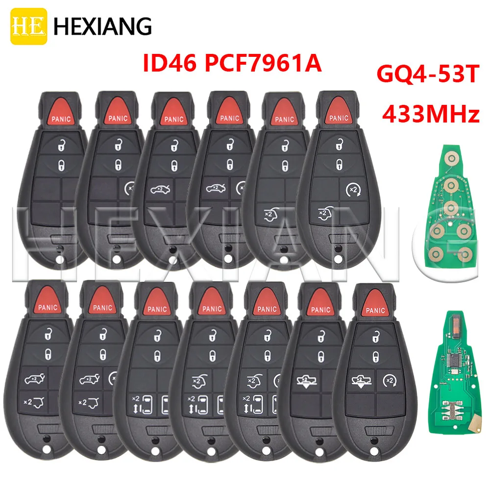 Автомобильный пульт дистанционного управления HE ID46 PCF7961A 433 МГц Модель Dodge