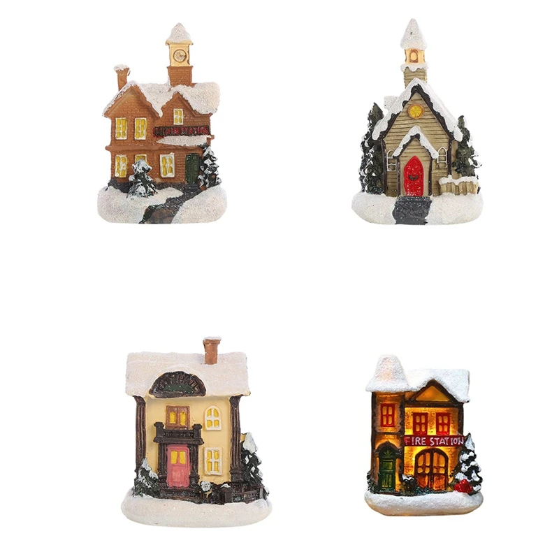 

Рождественский светящийся маленький дом, светодиодные теплые огни, Европейский стиль, Igloo, Рождественское украшение