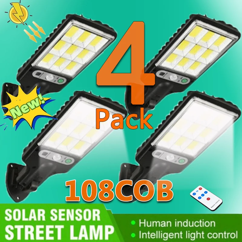 

Solar Street Lights Outdoor Solar Lamp With 3 Light Mode Waterproof Motion Sensor Security Lighting for Garden Patio Path Yard