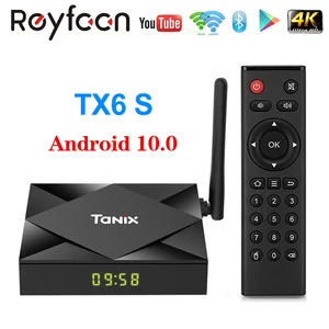 Tanix TX6S TV Box Android 10 Allwinner H616 Quad Core 2.4G 5G Dual Wifi BT 4.0 4K Google Player Yout