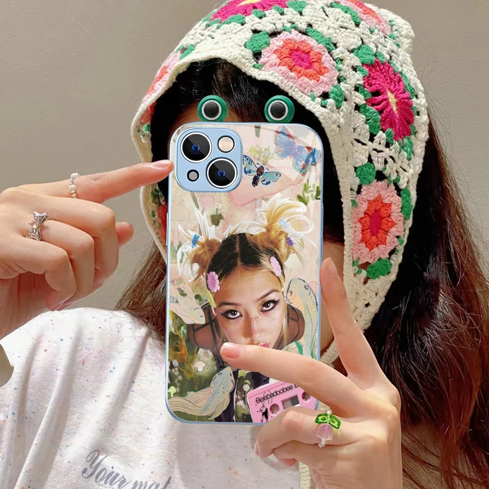 Singer B-Beabadoobee Phone Case Tempered Glass For iphone 14 13 12 11 Pro Mini XS MAX 14Plus X XR Fundas