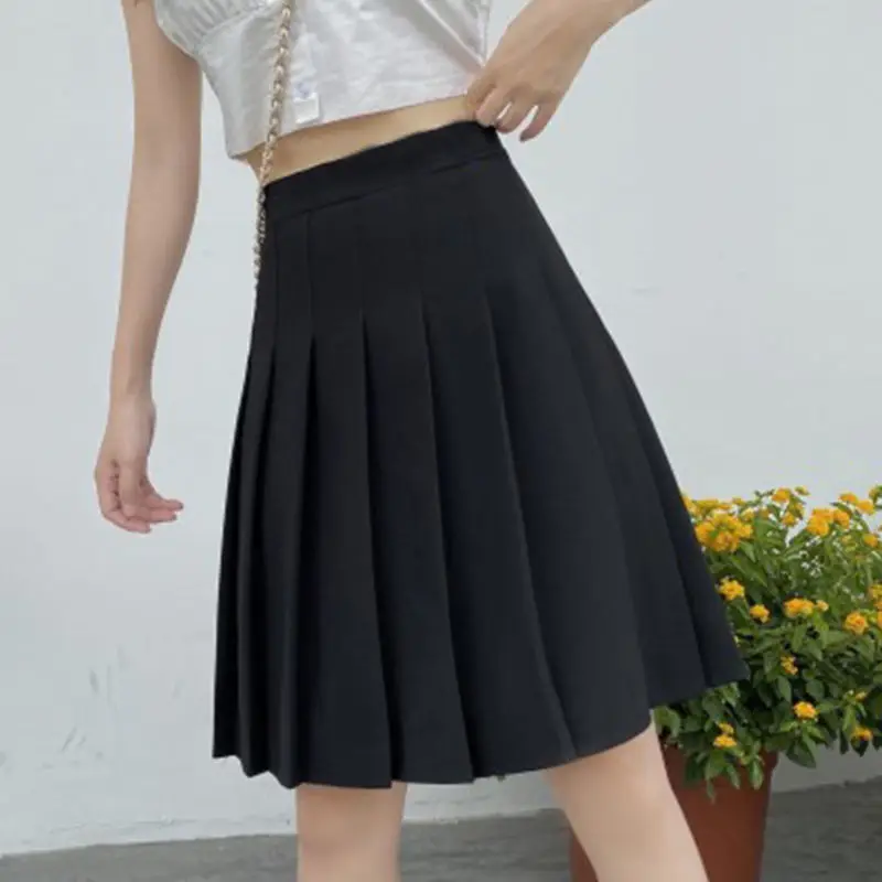Skirts Pleated Women High Waist Summer Knee-length Preppy Style Harajuku Y2k Hot Sale Street School Cosplay Casual Female Faldas
