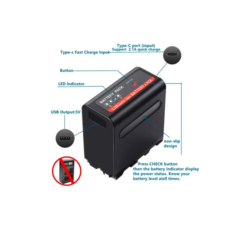 Np F980 15000mah F970 NP F960 5V USB совместимый Аккумулятор для камеры Sony CCD-TRV35 TRV940 CCD-RV100 DCR-TR7