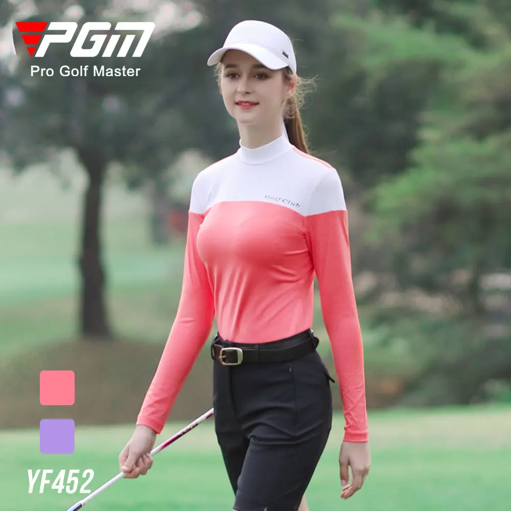 

PGM golf bottoming shirt women's long-sleeved fashion T-shirt autumn and winter stretch clothes cold and warm