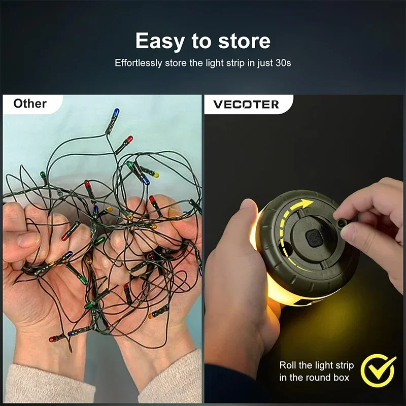 Светодиодная лампа для кемпинга полоса атмосферы длина 8 м водонепроницаемый