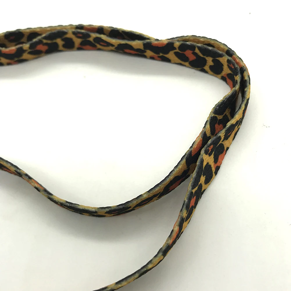 1 Pair Leopard Print Fashion Colorful Shoelaces Creative Unisex Flat Canvas Sneakers Shoes Laces Shoes Strings New
