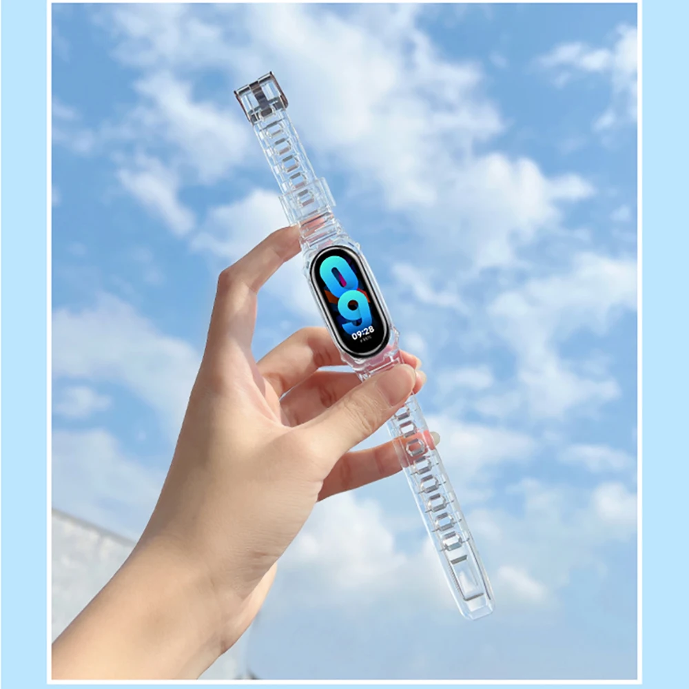 Transparent Strap for Xiaomi MiBand 8 Soft Silicone Band for Mi Band 8 Replacement TPU Correa Bracelet Watchband