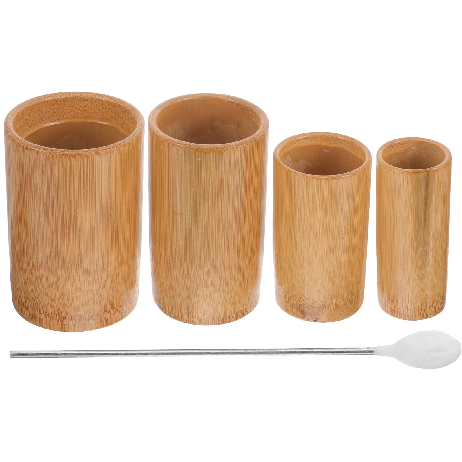 

Cupping Cups Reusable Portable Massage Professional Kit Bamboo Jar Made Body Tool