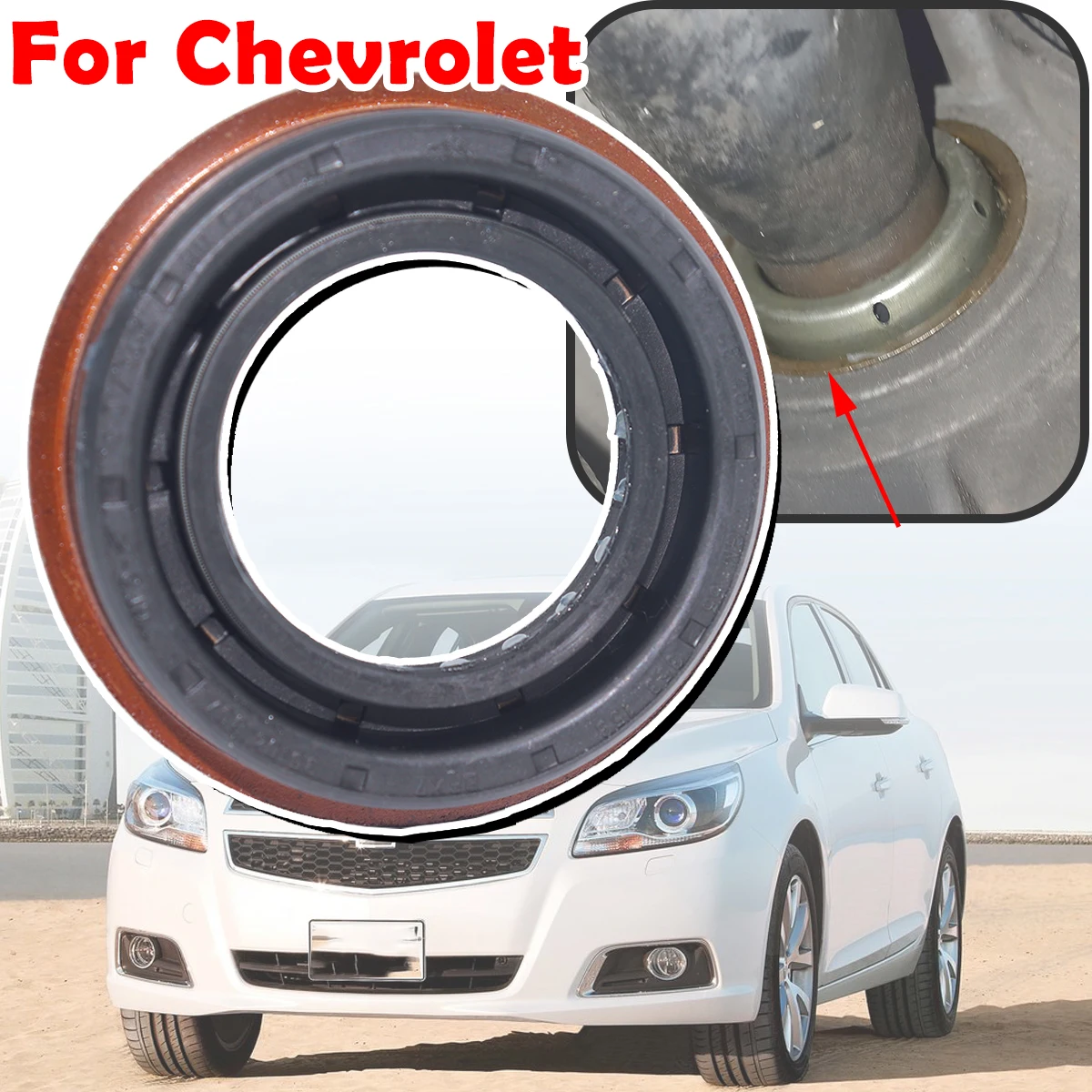 Фото Сальник приводного вала, трансмиссионный рычаг для Chevrolet Captiva Cruze Malibu Orlando Trax, кольцо оси коробки передач приводного вала 12755013, аксессуары №1
