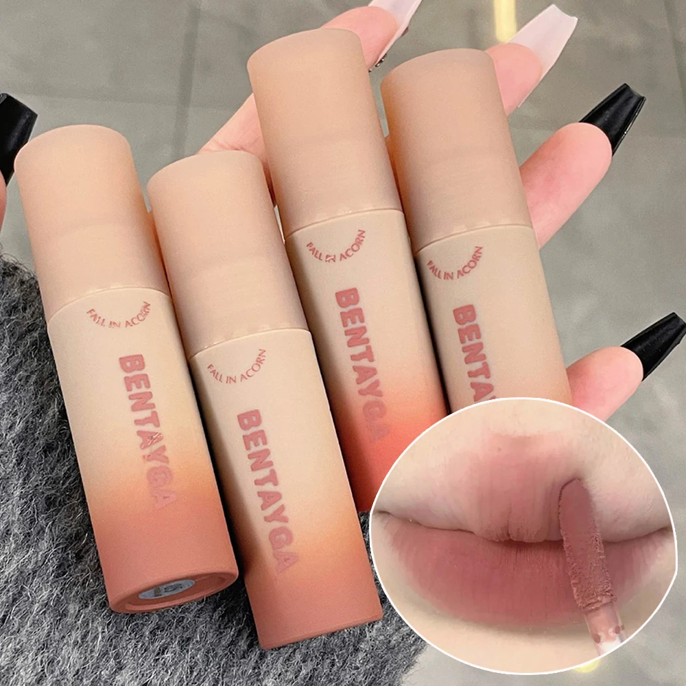 

Nude Red Brown Stain Lip Gloss Waterproof Long-lasting Easy To Wear Velvet Lip Mud Autumn/Winter Ambience Korean Makeup Lip Tint