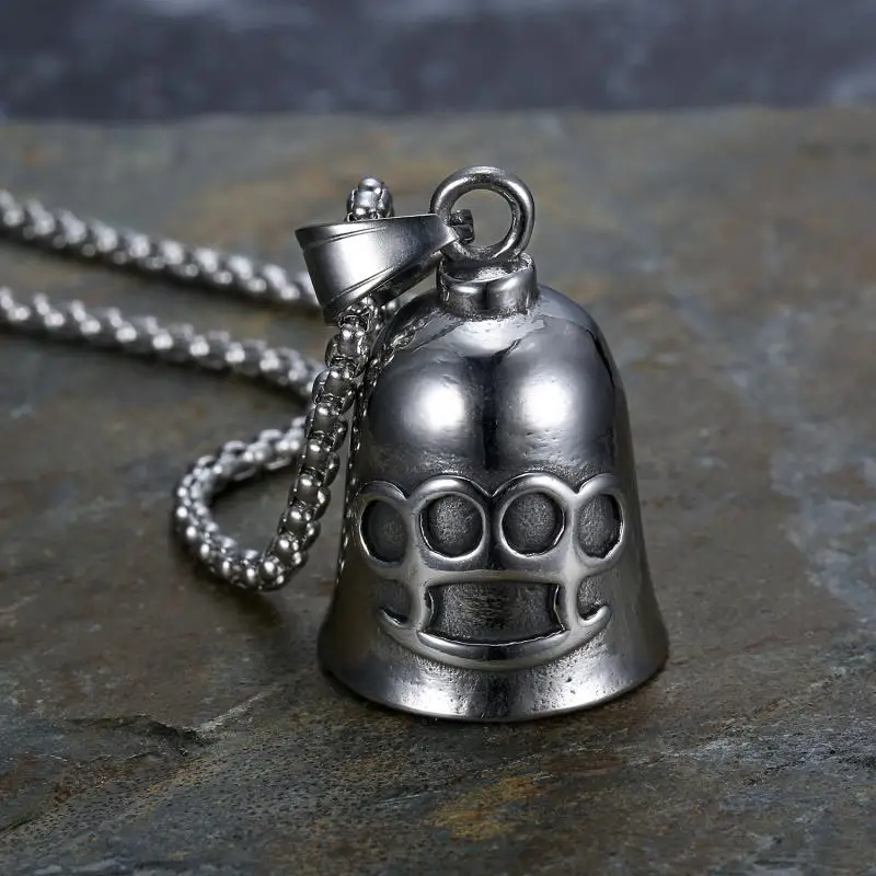 

New Fashion Creative Design Finger Tiger Bell Pendant Necklace Men's Street Rock Hip Hop Gift Jewelry