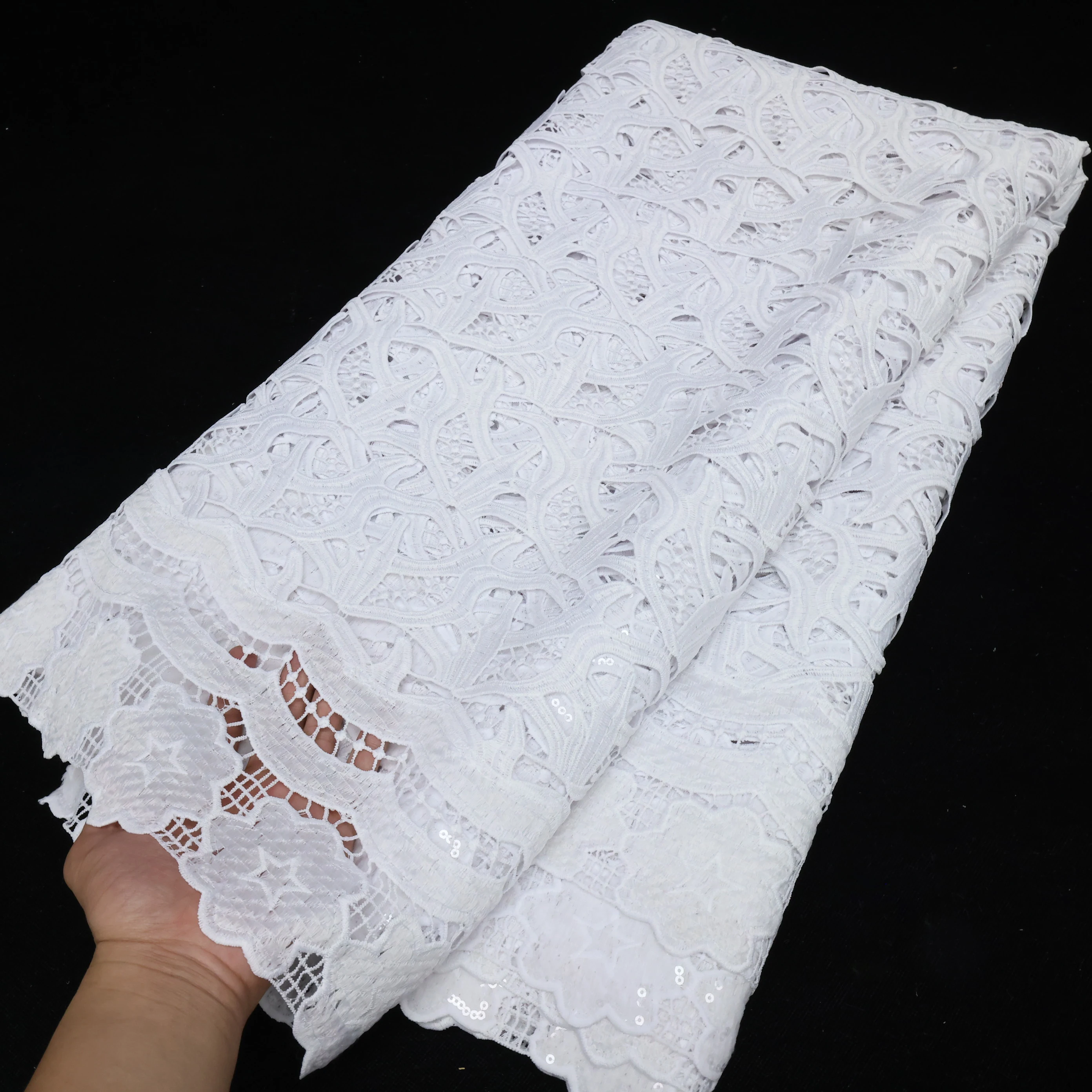 Высококачественная африканская кружевная ткань от PGC LACE 2024 элегантная сетчатая