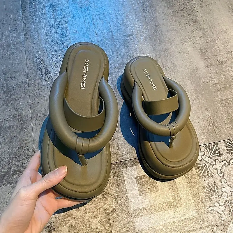 Shoes Female 2023 High Quality Basic New  Women's Slippers Summer Beach Slippers Women Solid Flip Flops Shoes Ladies Platform