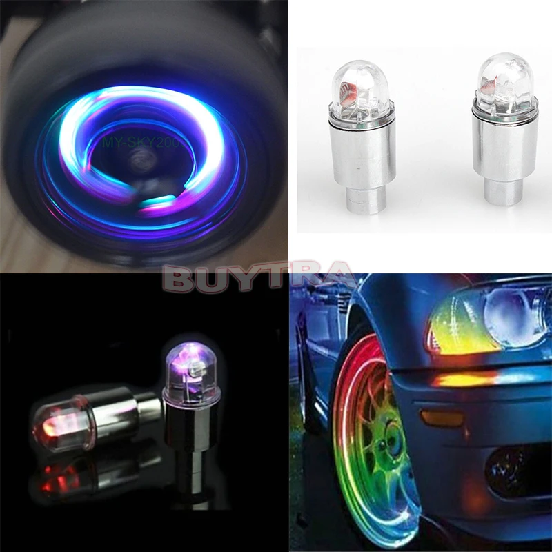 

2 Stuks Led Auto Fiets Wiel Band Ventiel Stofkap Spoke Flash Lights Auto Klepstelen & Caps Accessoires wholesale