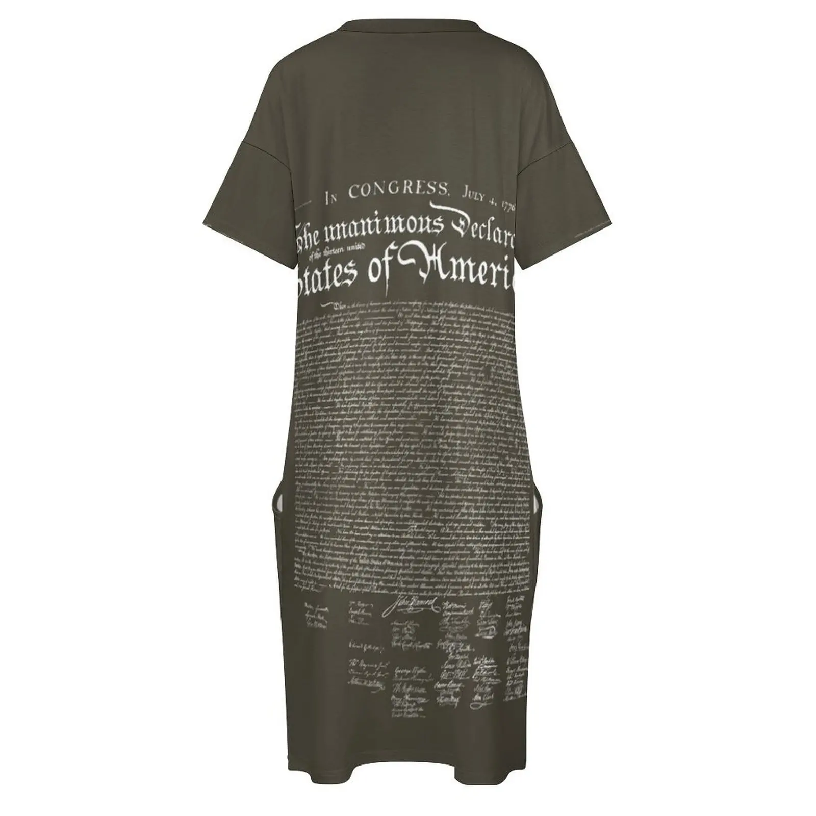 Американское решения независимости (темное) Свободное платье с карманами одежда