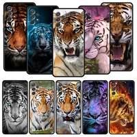 tiger animal king phone case for samsung galaxy a72 a51 a71 a21s a12 a11 a31 a52s a41 a32 a01 a22 a03s a13 5g soft black cover