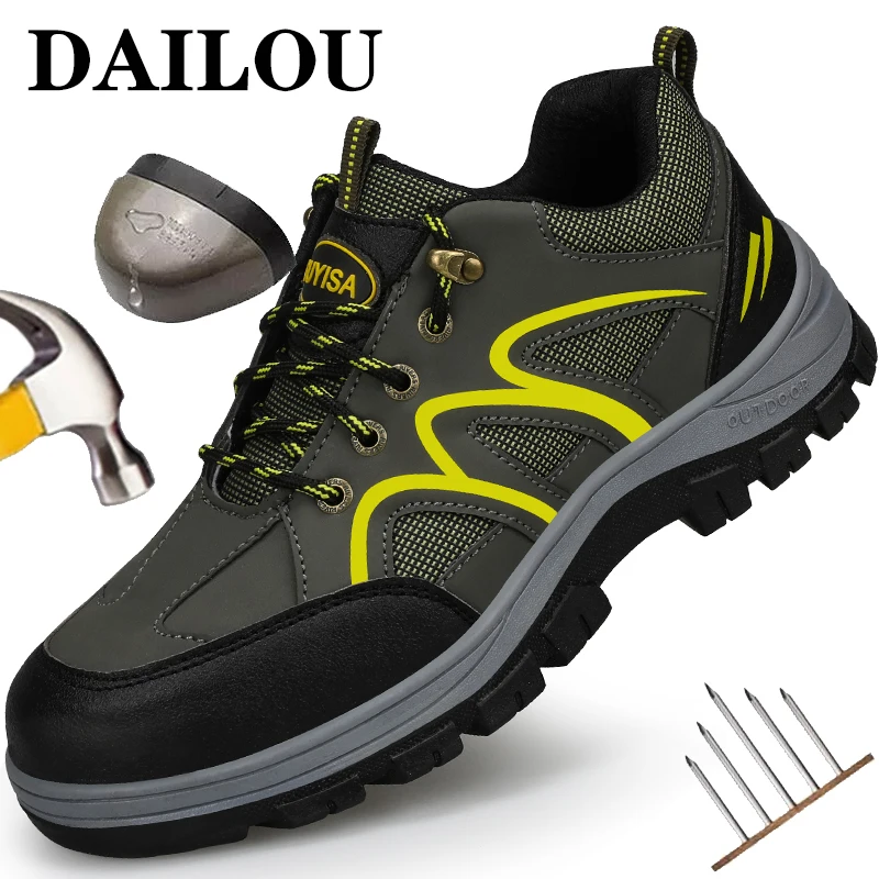 

Steel Toe Safety Shoes for Women Men Work Shoes Industrial Working Sneakers Puncture Proof Breathable Construction Shoes Boots
