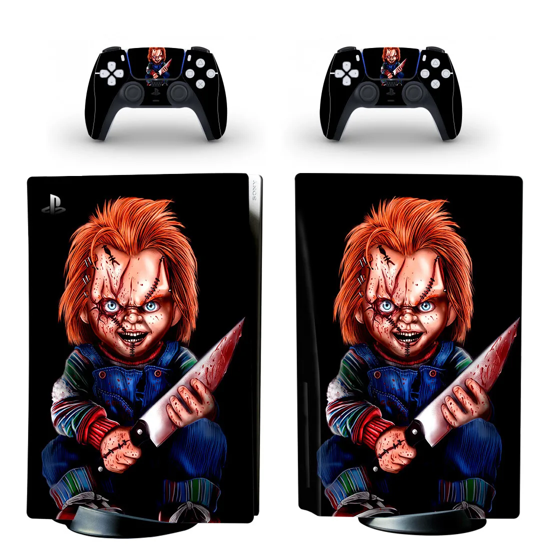 

Child's Play Chucky PS5 Disc Skin Sticker Cover for Playstation 5 Console & Controllers Decal Vinyl Protective PS5 Disk Skins