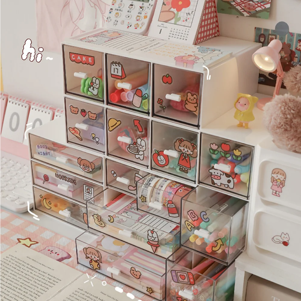 Настольный ящик-органайзер для хранения многослойный ящик косметики органайзер