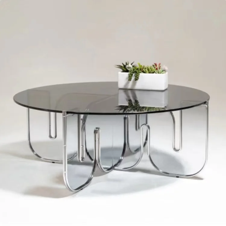 

Acrylic coffee table modern simple living room small apartment design Transparent glass creative senior personality light luxury