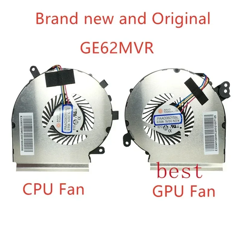 НОВЫЙ охлаждающий вентилятор для процессора графического MSI GE62MVR GE72MVR 7RG AAVID THERMALLOY