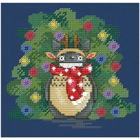 my neighbor totoro 13 christmas makeover counted cross stitch 16ct 14ct 18ct cross stitch kits embroidery needlework sets