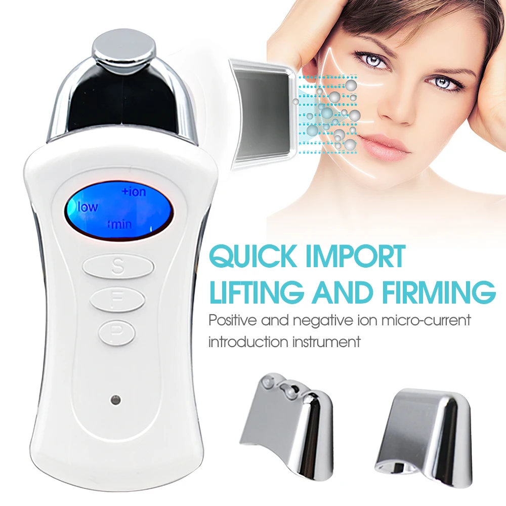 

Mini Microcurrent Facial Massager Skin Tightening Face Lift Portable Spa Device with 3 Massage Heads Electric Facial Care Tool