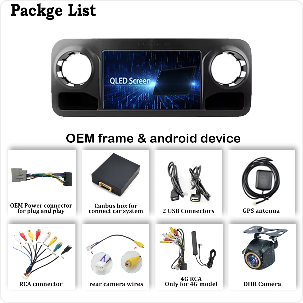 Android 14 для Mercedes-Benz Sprinter 907 910 2018 + радиоприемник автомобильный внедорожник