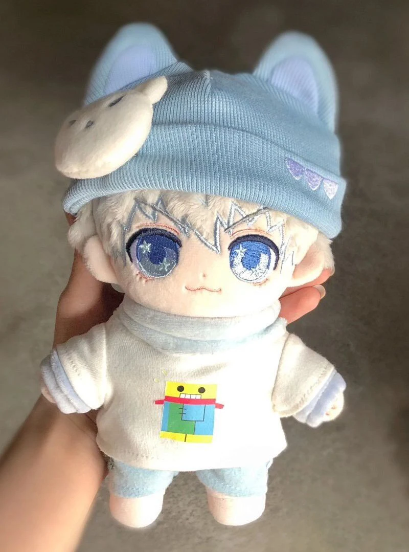 

Искусственное аниме Hunter×Hunter Killua Zoldyck 20 см, мультяшное плюшевое хлопковое мягкое Кукольное тело, милое платье, косплей, рождественский подарок