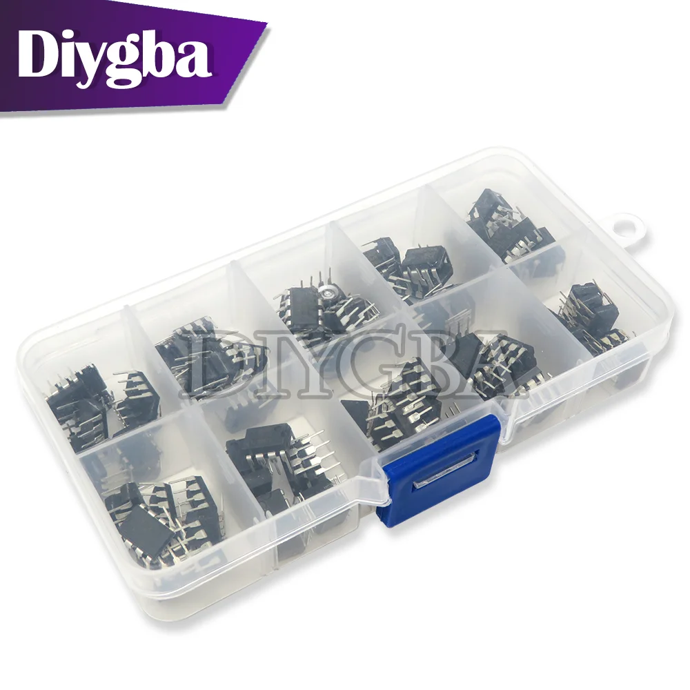 Набор DIP IC 100 шт./лот общего назначения NE555 UC3842 UC3843 UC3845 24C02 24C04 24C08 24C16 24C32 24C64 каждый 10