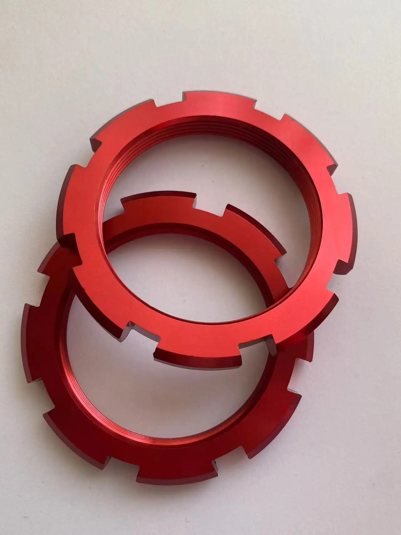 Алюминиевые красные анодированные алюминиевые стопорные гайки M54 * 1 5 мм для