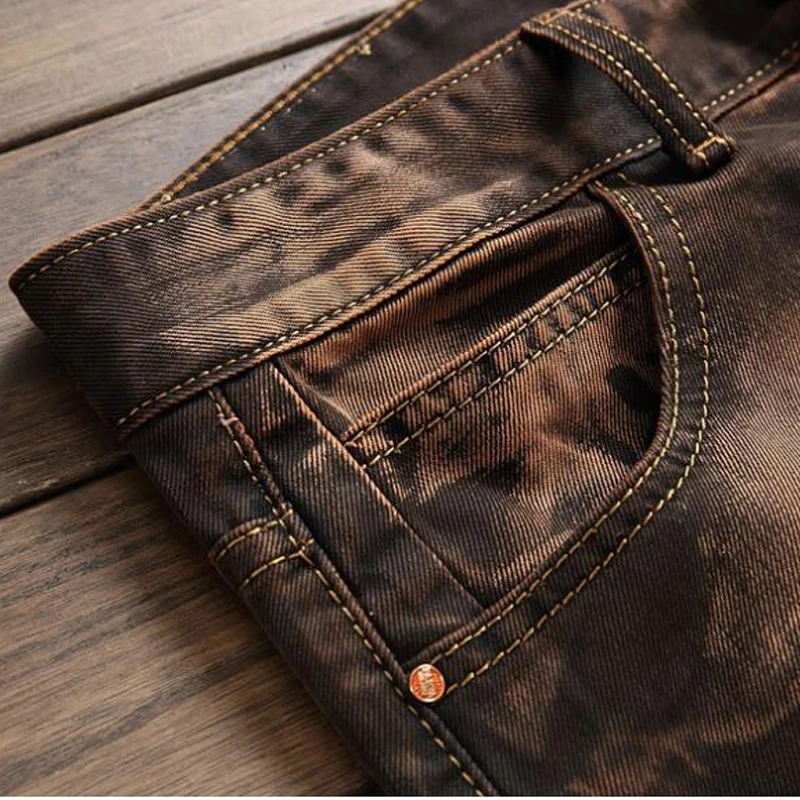 New men's jeans Fashion casual straight nostalgic retro brand high quality jeans men Male Denim Pants Trousers