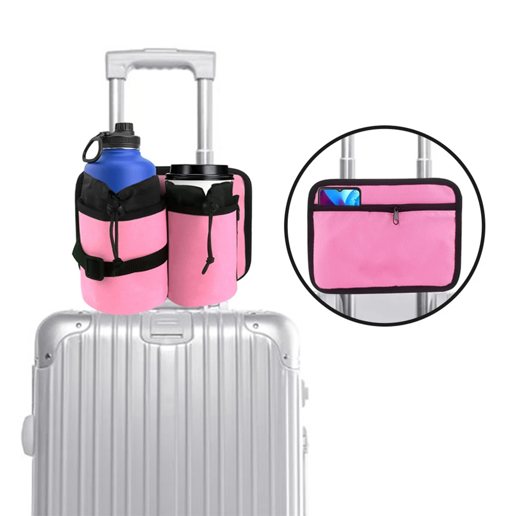 

Luggage Travel Cup Holder Folding Washable Drink Carrier Coffee Women Storage Case for Travelers Handles Accessories