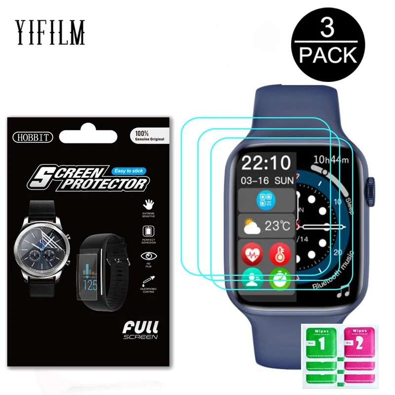 

Прочная Гидрогелевая пленка из ТПУ с защитой от царапин для Lemfo Iwo 13 Pro W37/T800, ультратонкая Защитная пленка для смарт-часов, не стекло, 3 шт.