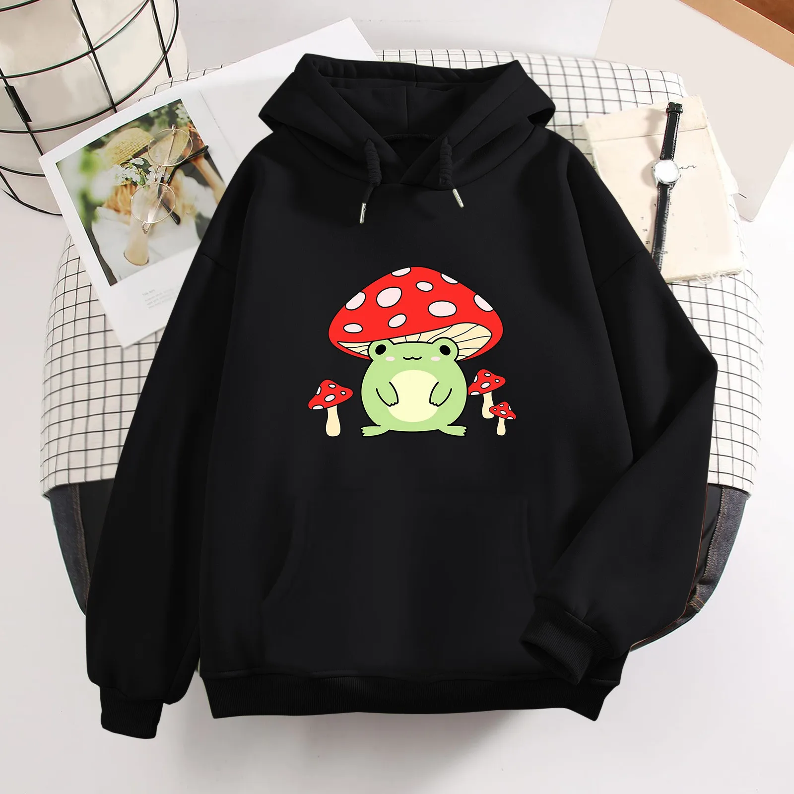 

Women Zip up Hooded Sweatshirt Women Womens Cute Frog Sweatshirt Kawaii Mushroom Hoodie For Women Zip up Hooded Sweatshirt Women