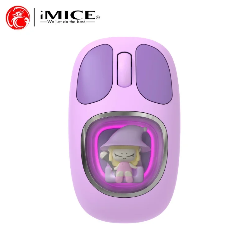 Фото Оригинальная Bluetooth-мышь IMICE с двойным режимом, милая кукла с зарядкой от USB, беспроводная, игровая, офисная, персонализированная №5