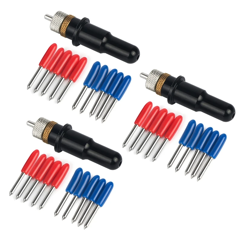 

3Pc Roland Blade Holder Black Colour +15 Pcs 45 + 15 Pcs 60 Degree Refine Rabbit Redsail Cutter Plotter Cutting Blades