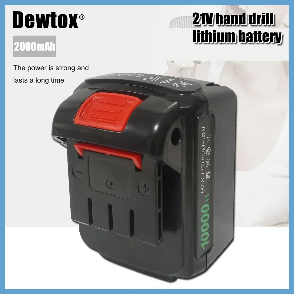 21V Electric Wrench Cordless Drill Battery 2000mAh Fast Charging Li-ion for Machine Power Tools By PROSTORMER