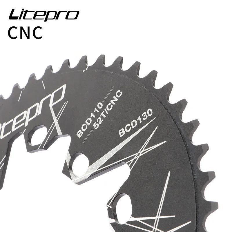Litepro Oval Chainring 130 110 BCD Folding Bike Super Light Chain Wheel Crank Crankset 130bcd 52T 54 56T 58 60T |
