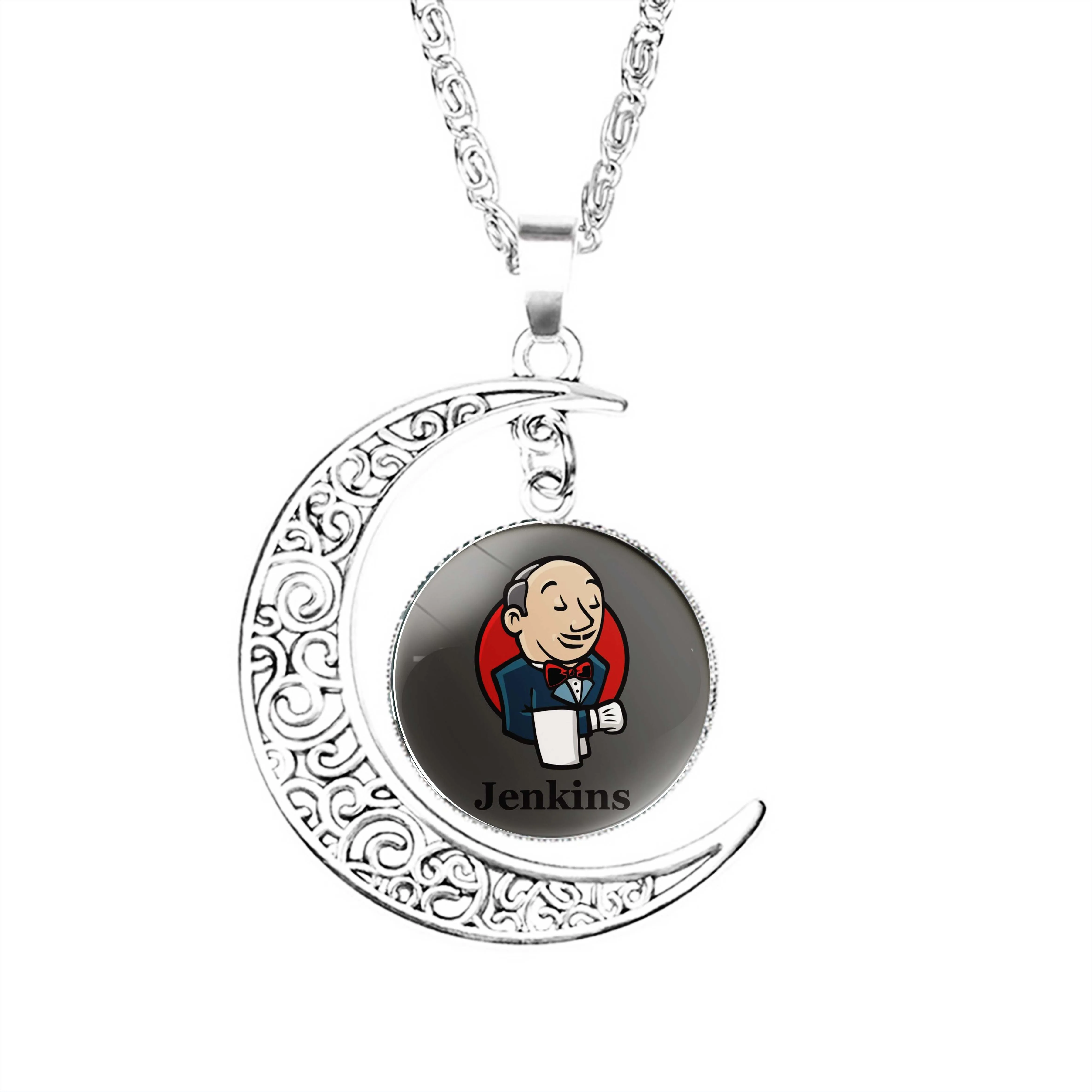 

Jenkins Moon Necklace Dome Lovers Pendant Fashion Chain Accessories Party Jewelry Lady Jewelry Boy Men Glass Charm Gifts