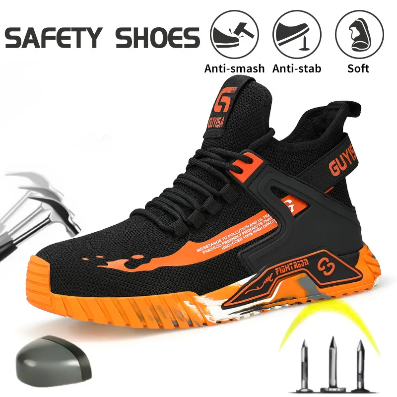 

Puncture Proof Safety Shoes for Men Breathable Work Safety Boots Baotou Protective Work Shoes Male Construction Working Sneaker