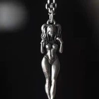 fashion silver color sexy goddess pendant necklace angel necklace for men womens rock and hip hop jewelry accessories